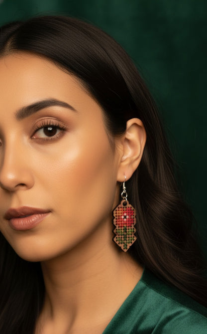 Poppy flower earring