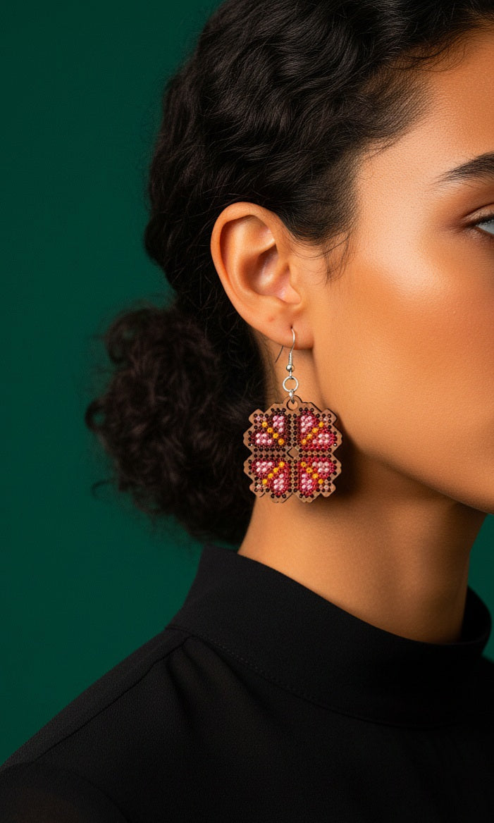 Rose of palestine earring