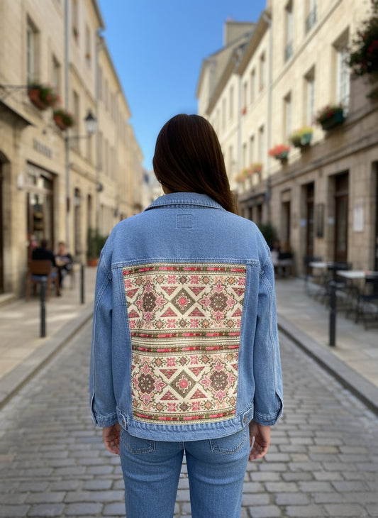 Embroidery denim jeans jacket