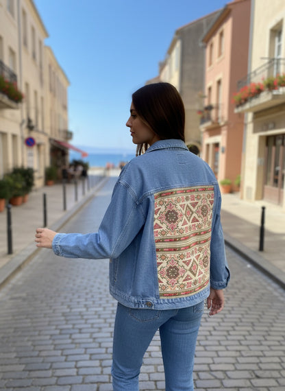 Embroidery denim jeans jacket