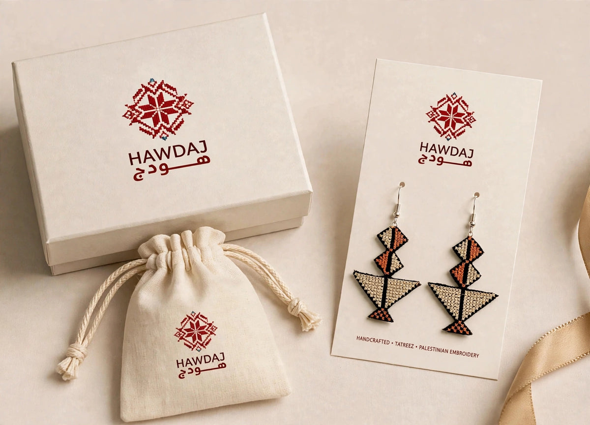 Embroidery earring 1