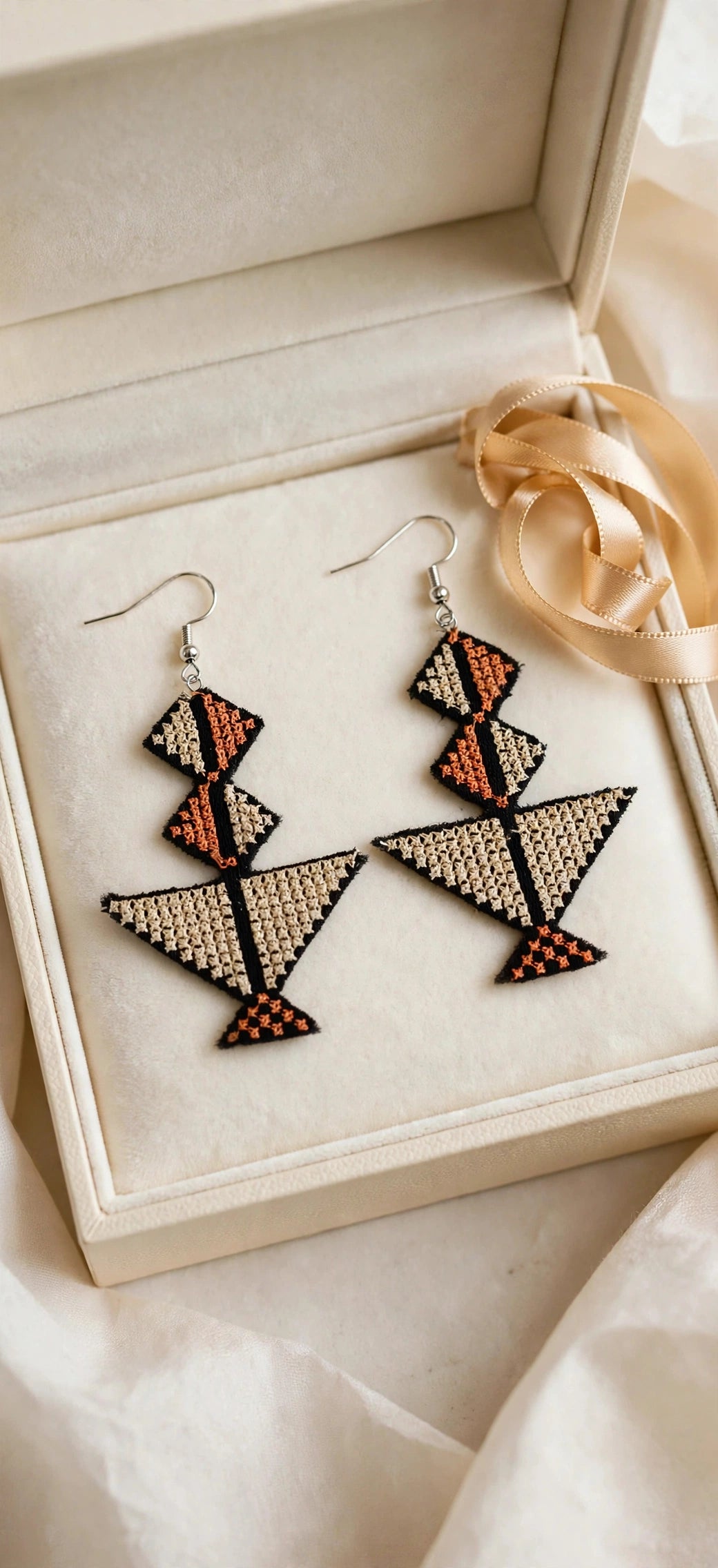 Embroidery earring 1